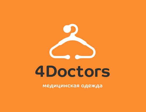 4 doctors. Медицинская одежда логотип. Логотип для магазина медицинской одежды. Магазин одежды логотип мёд. Логотип на одежду медика.